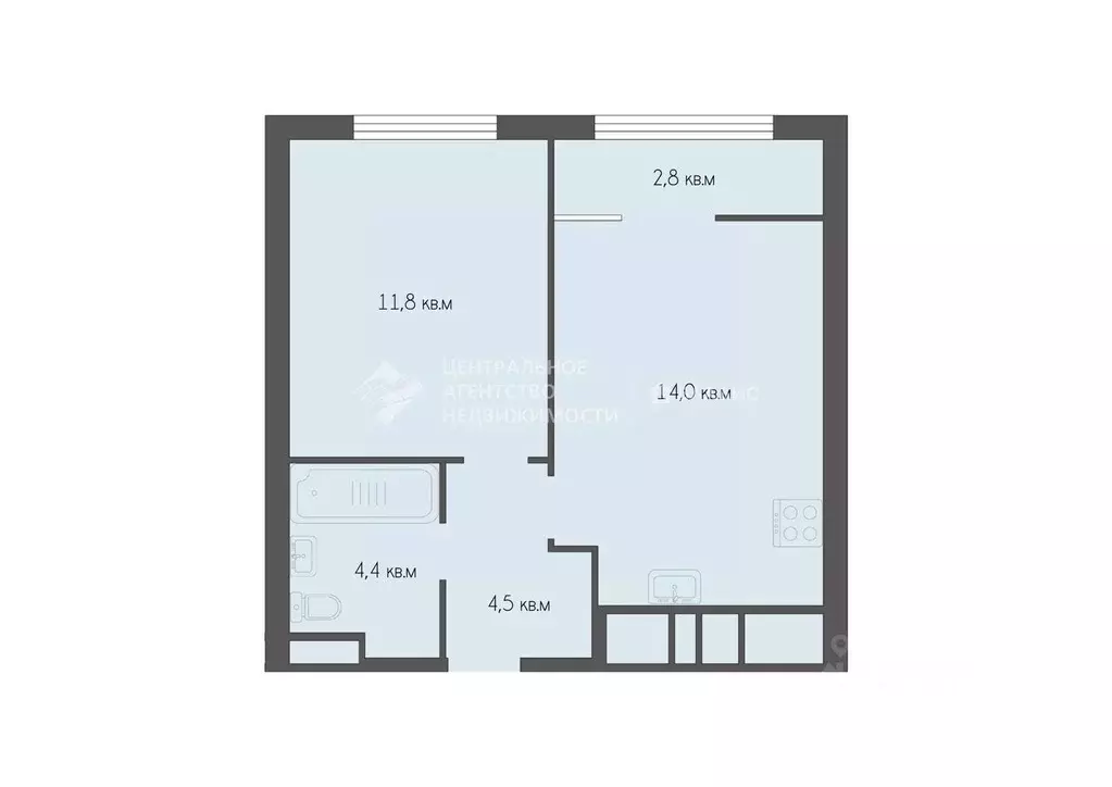 1-к кв. Рязанская область, Рязань Быстрецкая ул., 18к4 (38.6 м) - Фото 1