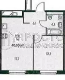 1-к кв. Москва Ясеневая ул., 12к1 (40.0 м) - Фото 1