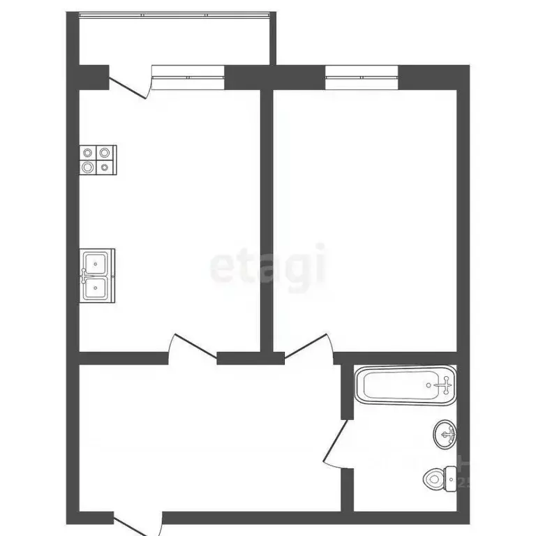 1-к кв. Ставропольский край, Ессентуки ул. Буачидзе (42.9 м) - Фото 0