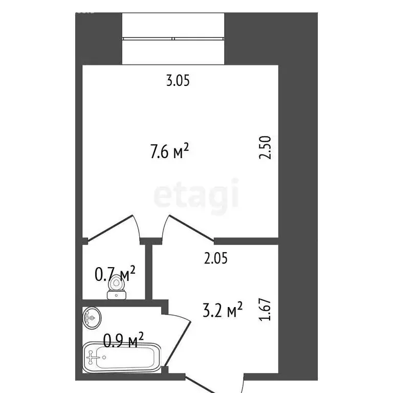 Квартира-студия: Стерлитамак, улица Дружбы, 36Б (13 м) - Фото 1