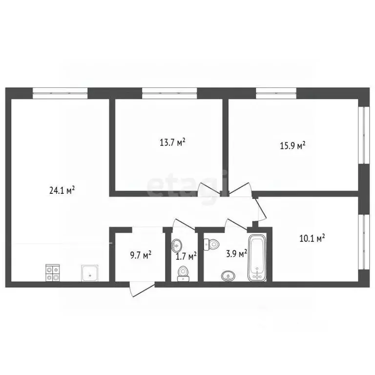 4-к кв. Москва Лобненская ул., 13к1 (78.0 м) - Фото 1