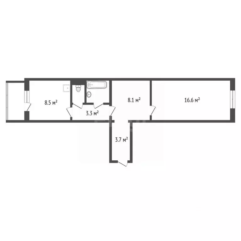 1-к кв. Красноярский край, Красноярск просп. 60 лет Образования СССР, ... - Фото 2