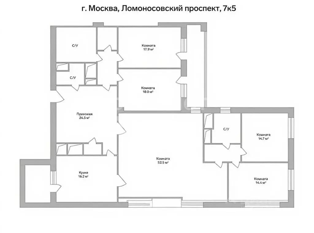 5-к кв. Москва Ломоносовский просп., 7К5 (196.0 м) - Фото 2
