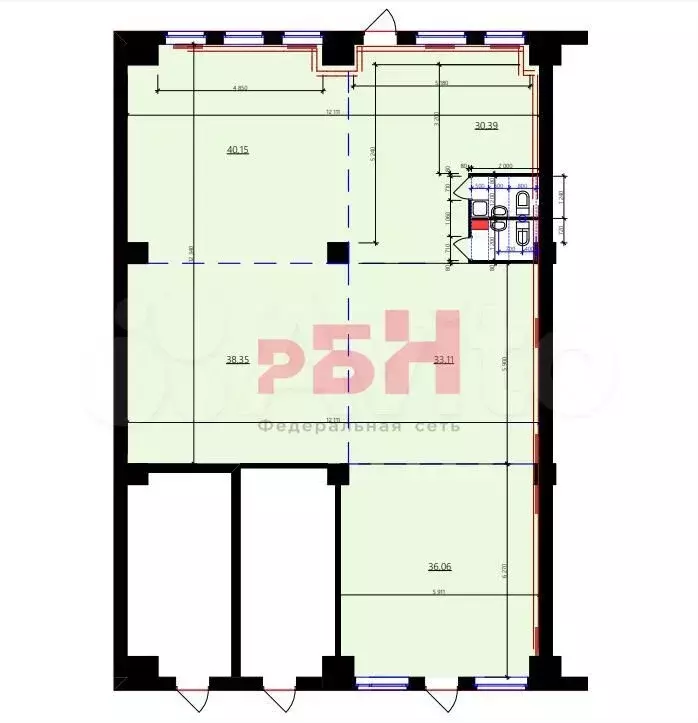 Изолированное на 1-ом этаже 180,7 м трафик - Фото 0