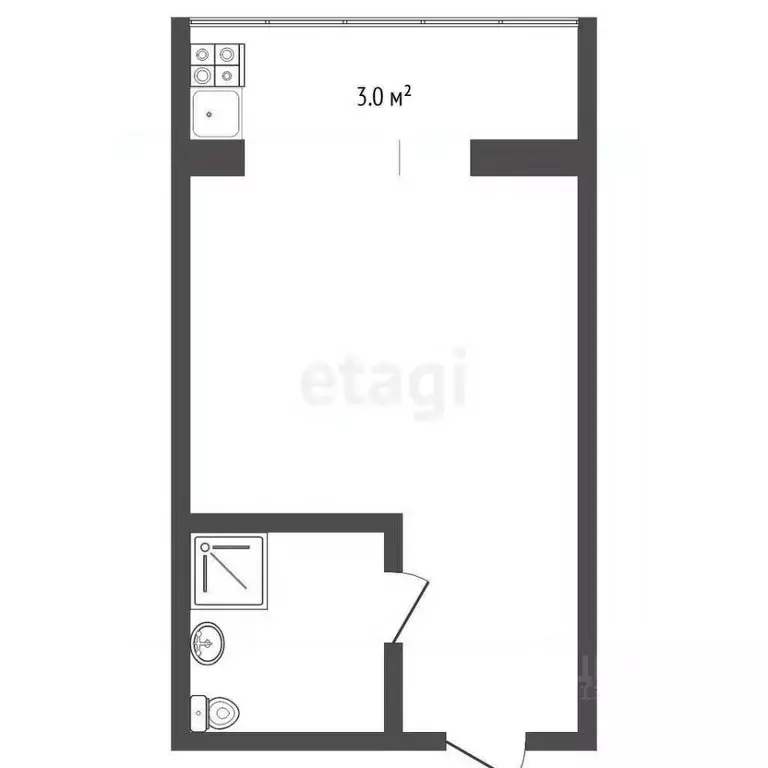 Студия Тюменская область, Тюмень Олимпийская ул., 24 (13.3 м) - Фото 2