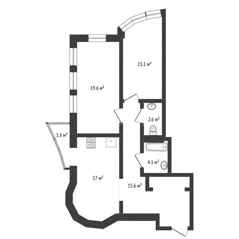 2-комнатная квартира: Бор, улица Ленина, 58А (79 м) - Фото 0