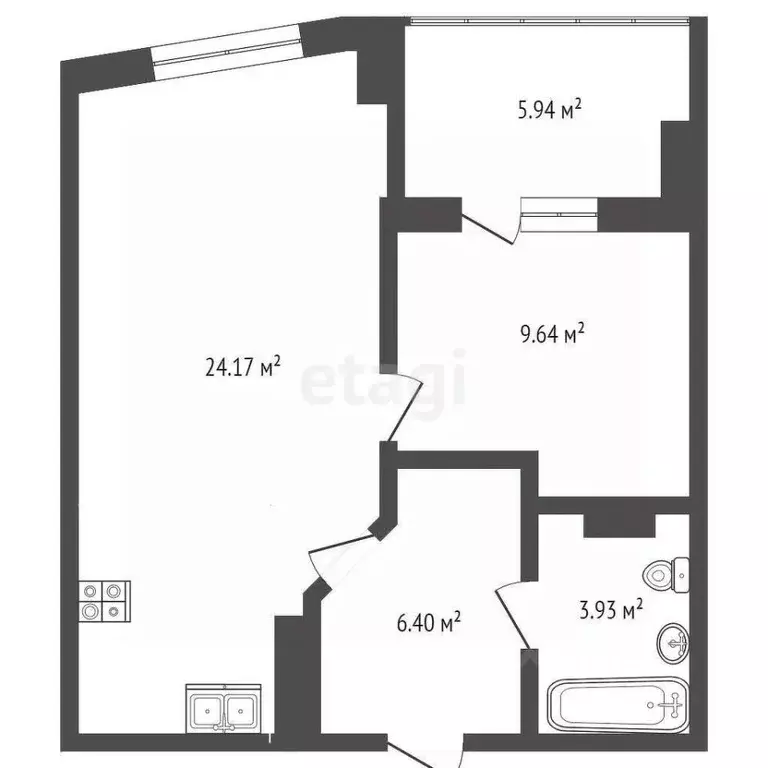 1-к кв. Псковская область, Псковский район, Завеличенская волость, д. ... - Фото 1