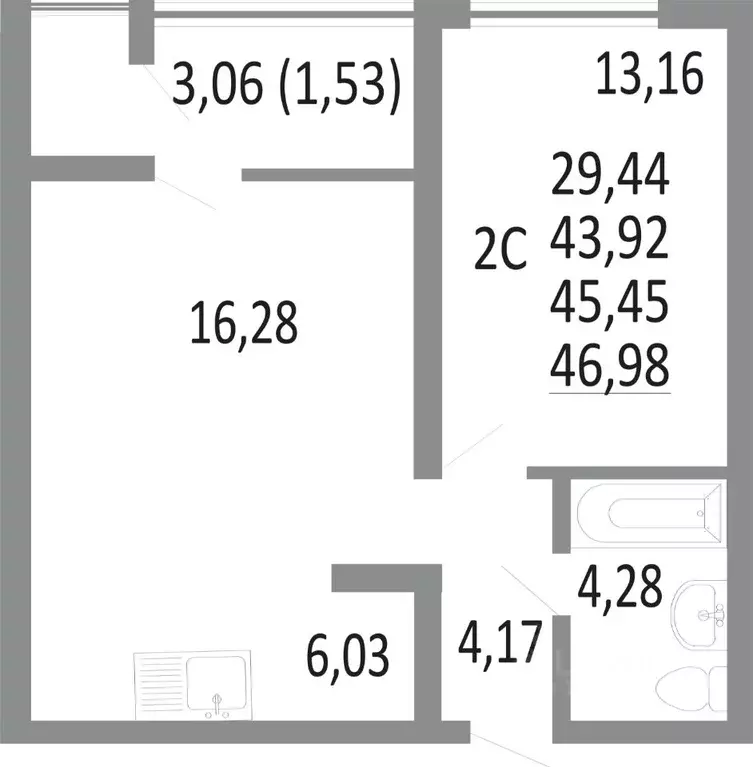 2-к кв. Свердловская область, Екатеринбург Академический мкр, 14-й ... - Фото 0