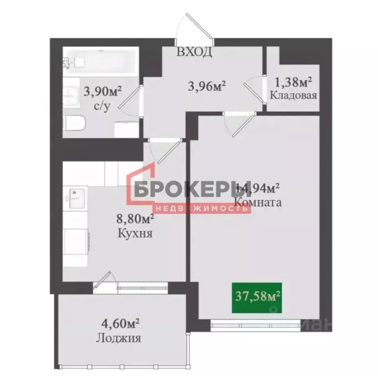 1-к кв. Крым, Феодосия ул. Грина, 43 (37.6 м) - Фото 1
