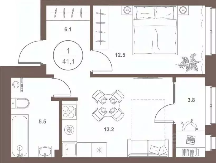 1-к кв. Пензенская область, Пенза Арбеково жилрайон, Дальнее Арбеково ... - Фото 2