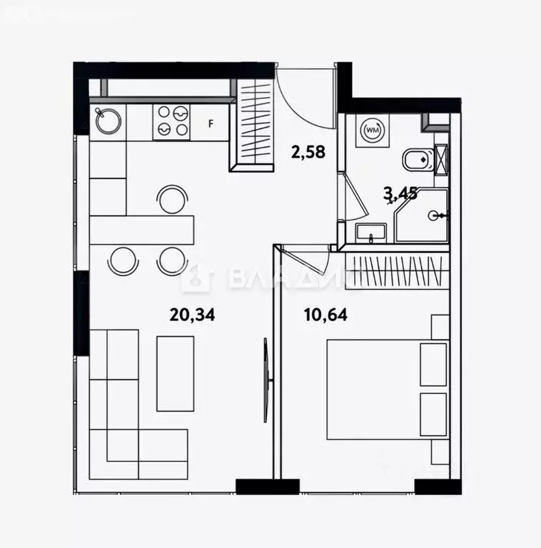 2-комнатная квартира: Москва, Окружной проезд, 10Б (35.2 м) - Фото 0