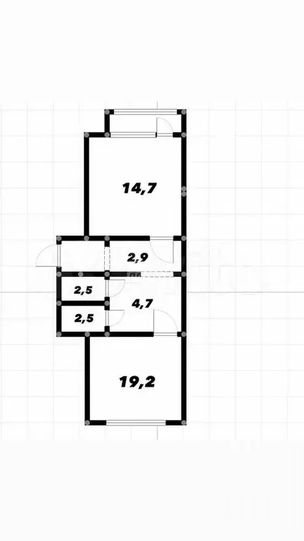 1-к. квартира, 45,8 м, 8/9 эт. - Фото 0