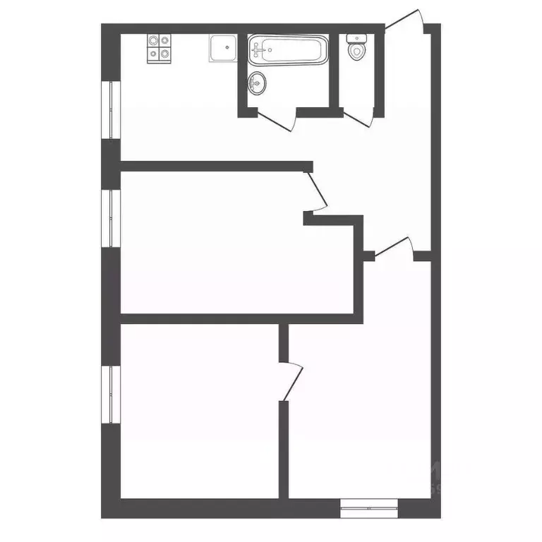 3-к кв. Тульская область, Тула Одоевское ш., 38 (53.2 м) - Фото 1