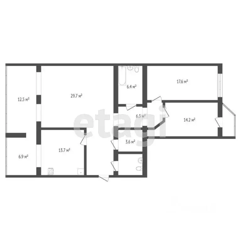 3-к кв. Тюменская область, Тюмень Минская ул., 65к2 (124.2 м) - Фото 1