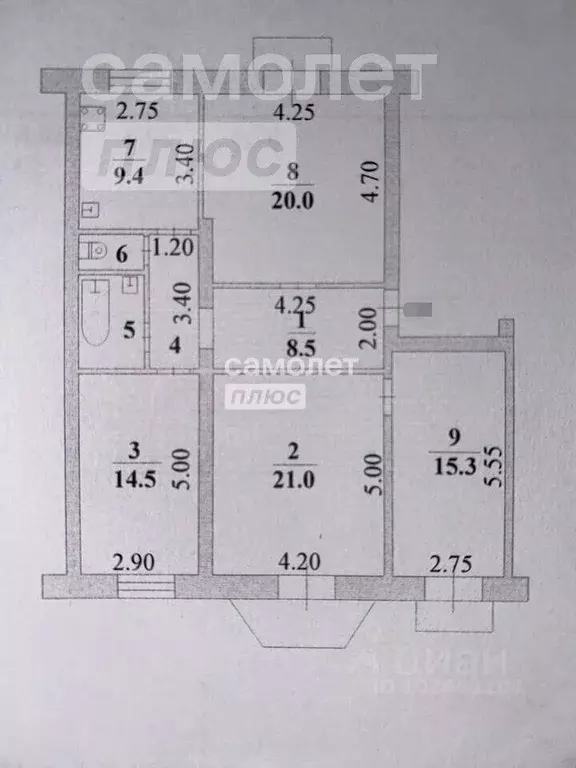 4-к кв. Липецкая область, Липецк Прокатная ул., 11 (99.2 м) - Фото 1