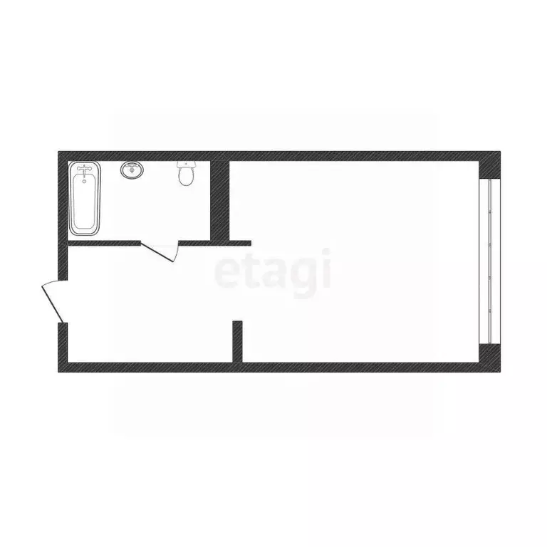 Студия Белгородская область, Белгород Донецкая ул., 79Ак1 (20.33 м) - Фото 1