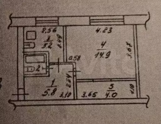 1-к. квартира, 32,2 м, 2/2 эт. - Фото 0