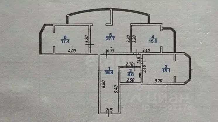 3-к кв. Дагестан, Махачкала ул. Даниялова, 95к1 (100.6 м) - Фото 1