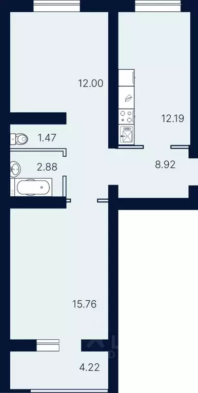 2-к кв. Саратовская область, Саратов Солнечный-2 жилрайон, Сияй-город ... - Фото 1