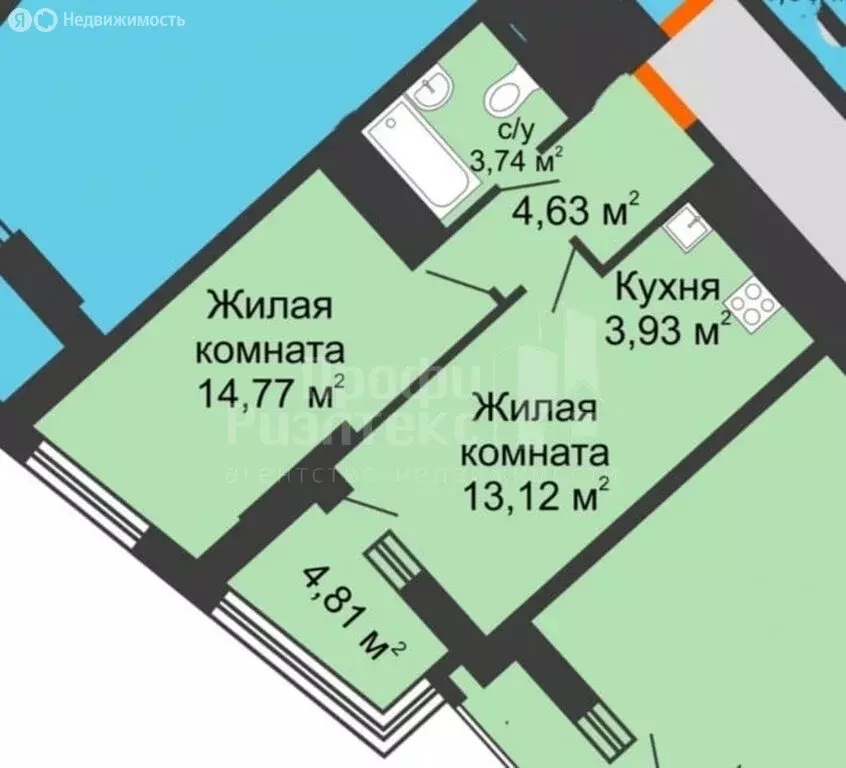 1-комнатная квартира: Нижний Новгород, улица Родионова, 178 (42.1 м) - Фото 0
