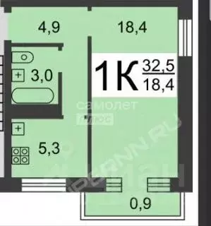 1-к кв. Нижегородская область, Нижний Новгород ул. Шимборского, 8 ... - Фото 2