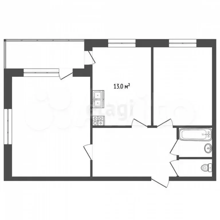 2-к. квартира, 75 м, 3/5 эт. - Фото 0