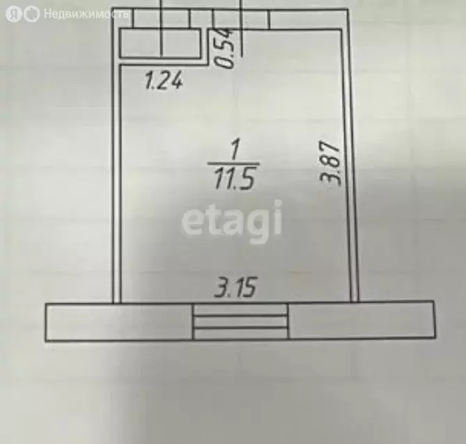 Квартира-студия: Казань, улица Братьев Касимовых, 82 (11.5 м) - Фото 1
