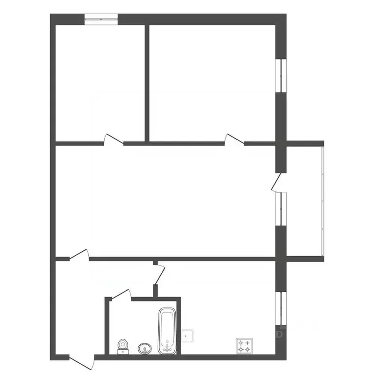 3-к кв. Амурская область, Благовещенск Политехническая ул., 35 (49.1 ... - Фото 2