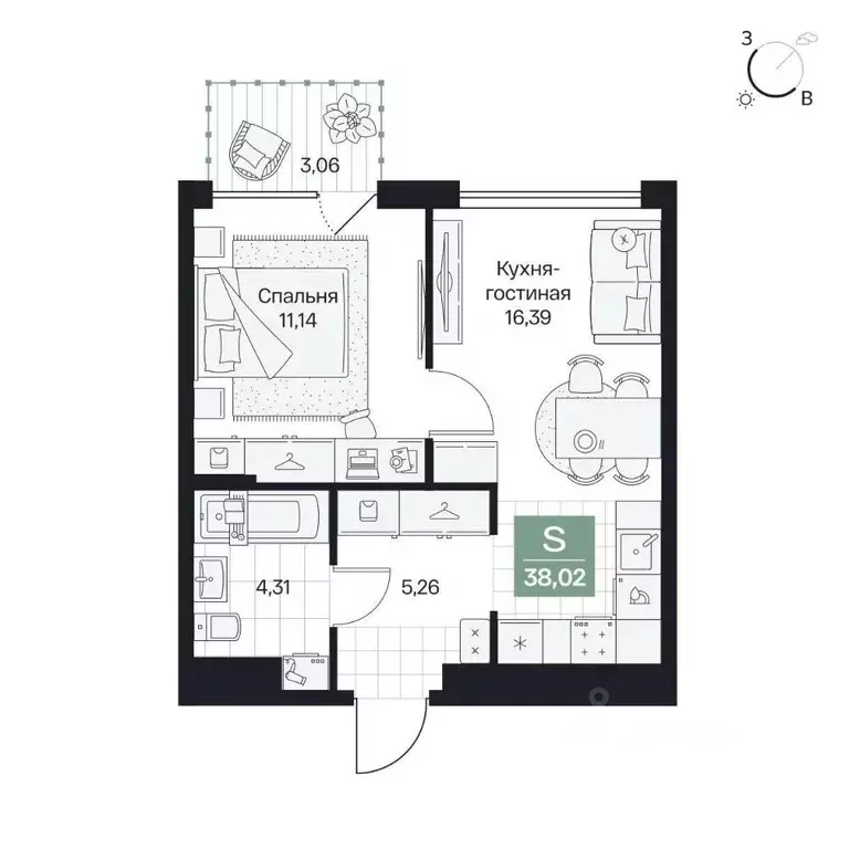 1-к кв. Волгоградская область, Волгоград просп. Имени В.И. Ленина, 59Г ... - Фото 1