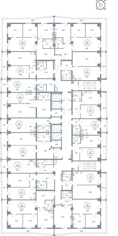 1-к кв. Ханты-Мансийский АО, Сургут тракт Югорский, 43 (78.4 м) - Фото 1