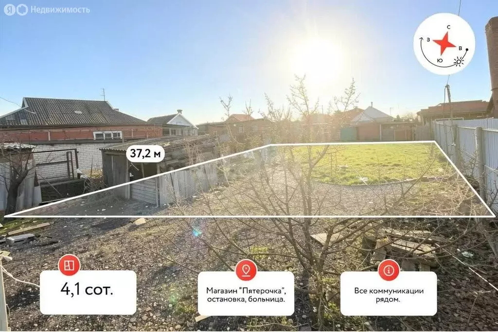 Участок в Славянск-на-Кубани, Батарейная улица (4.1 м) - Фото 1