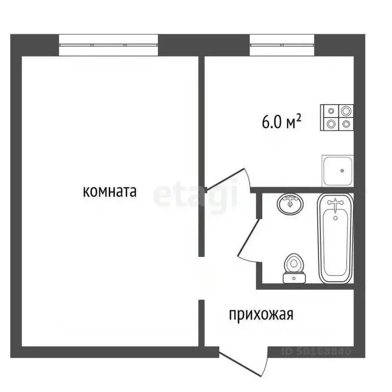 1-к кв. Саратовская область, Балашов Юбилейная ул., 28 (32.1 м) - Фото 1