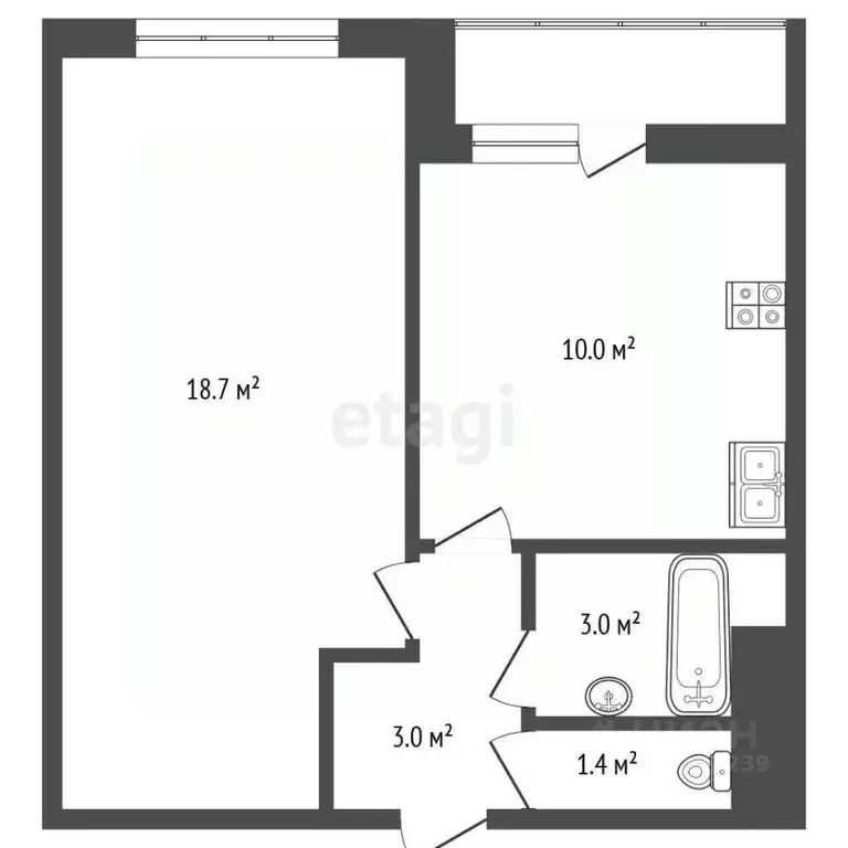 1-к кв. Башкортостан, Ишимбайский район, с. Петровское ул. ... - Фото 1