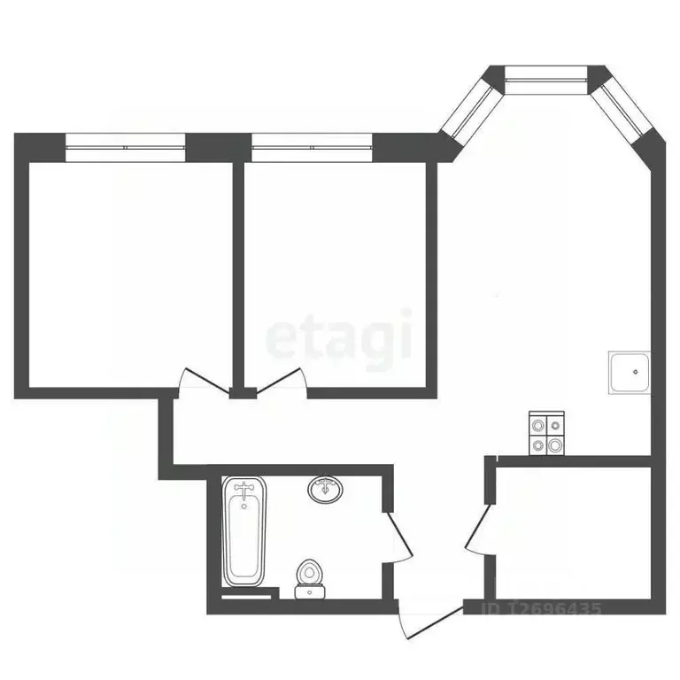 3-к кв. Москва ул. Ротмистрова, 2к3 (60.0 м) - Фото 2