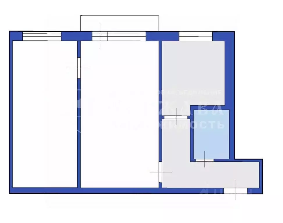 2-к кв. Кемеровская область, Ленинск-Кузнецкий просп. Кирова, 79 (43.5 ... - Фото 2
