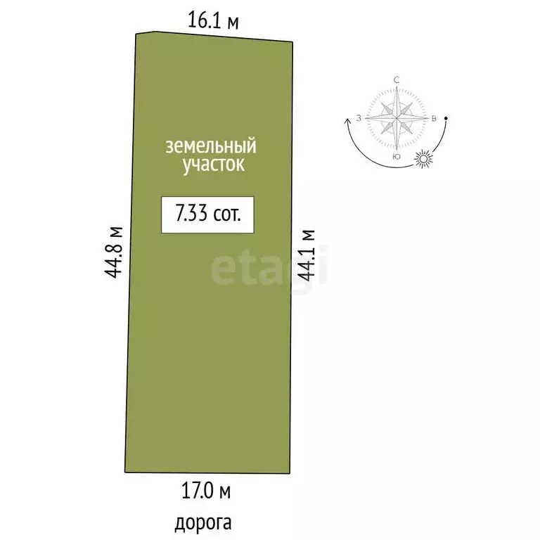 Участок в Тюмень, садовое товарищество Царево (7.33 м) - Фото 1