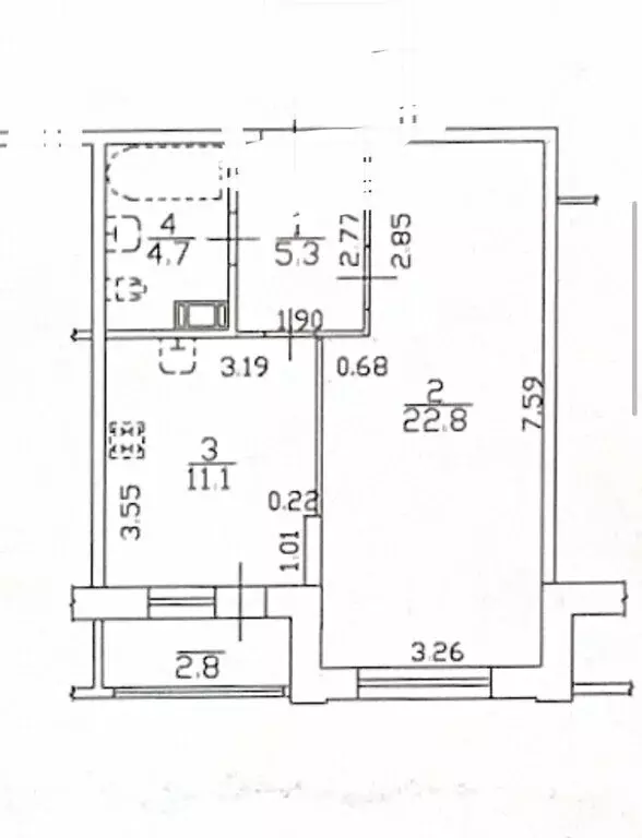 1-комнатная квартира: Пушкин, Анциферовская улица, 9В (43.9 м) - Фото 2
