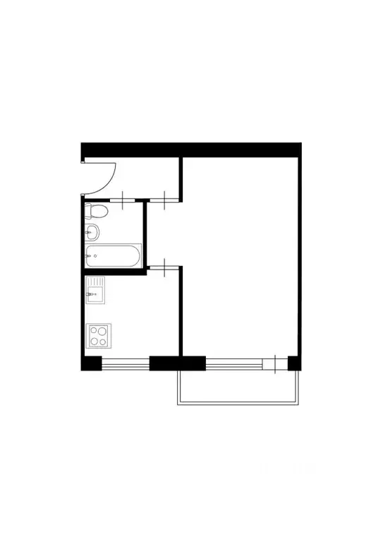 1-к кв. Башкортостан, Уфа ул. Менделеева, 207/1 (31.0 м) - Фото 2