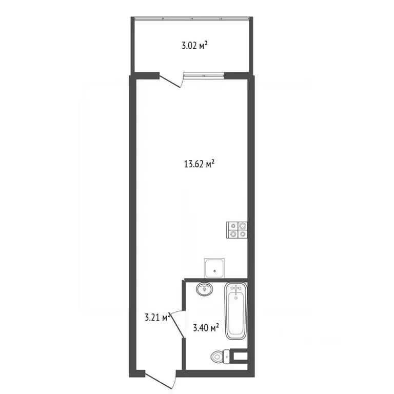 Студия Воронежская область, Воронеж Шилово мкр, ул. Теплоэнергетиков, ... - Фото 1