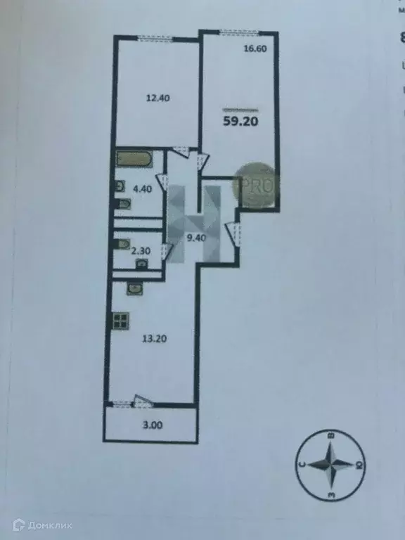 Продаётся 2-к квартира, 59.2 м - Фото 0