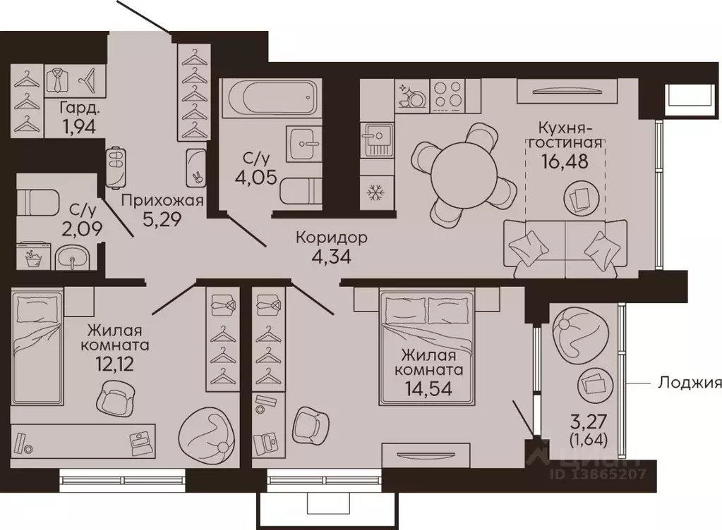 2-к кв. Свердловская область, Екатеринбург Вокзальный жилрайон,  ... - Фото 0