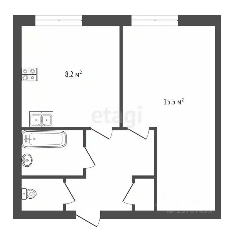 1-к кв. Санкт-Петербург Тимуровская ул., 4К1 (31.1 м) - Фото 1