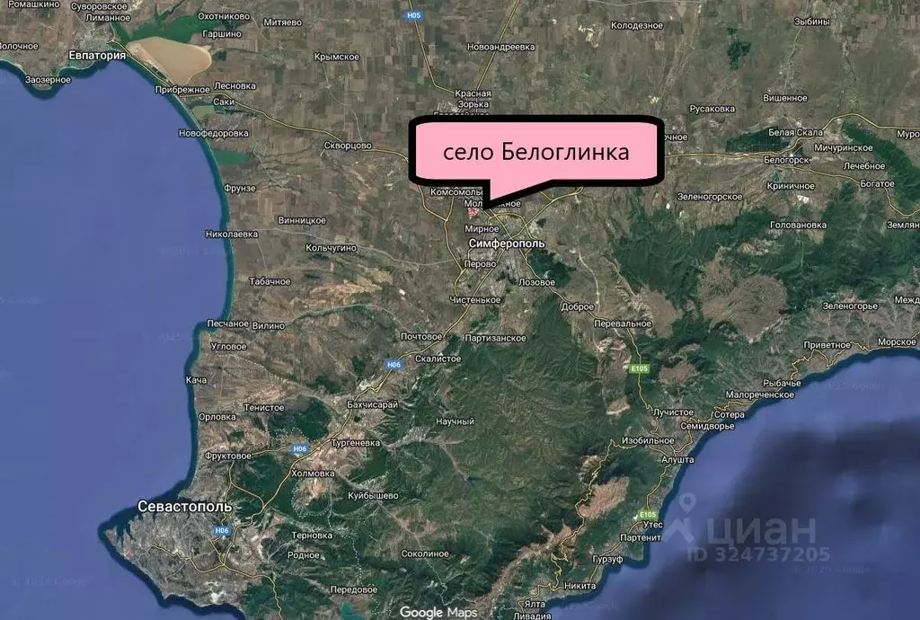 Участок в Крым, Симферопольский район, Мирновское с/пос, с. Белоглинка ... - Фото 1