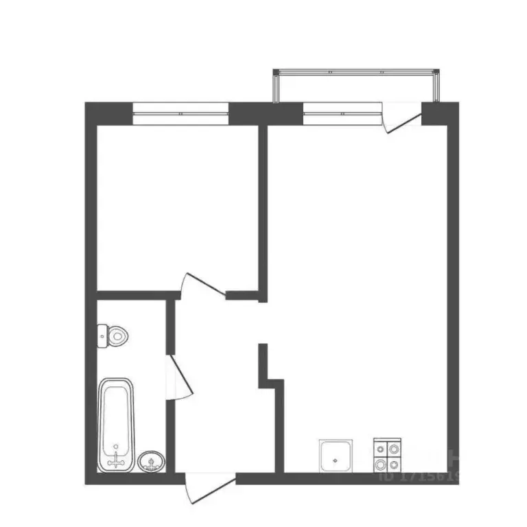 1-к кв. Тюменская область, Тюмень ул. Эльвиры Федоровой, 1 (45.6 м) - Фото 2