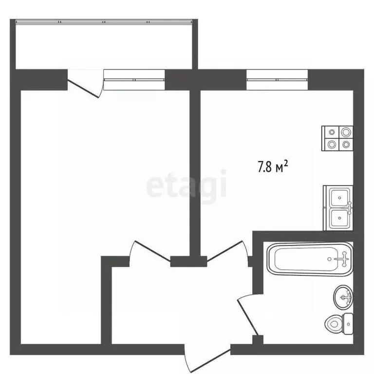 1-к кв. Ярославская область, Ярославль Ярославская ул., 142 (29.7 м) - Фото 2