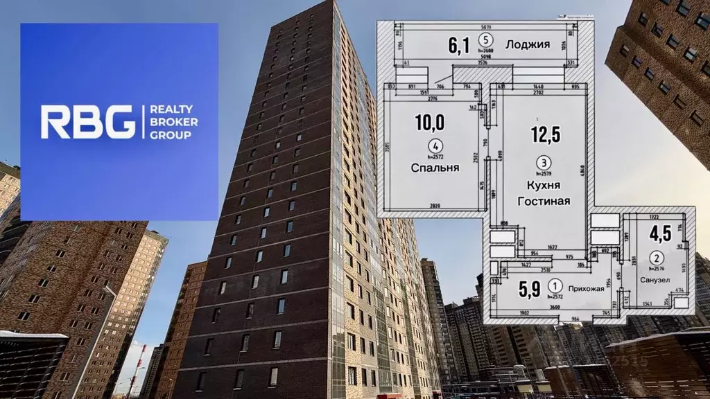 1-к кв. Санкт-Петербург пос. Парголово, Заречная ул., 36 (33.0 м) - Фото 1