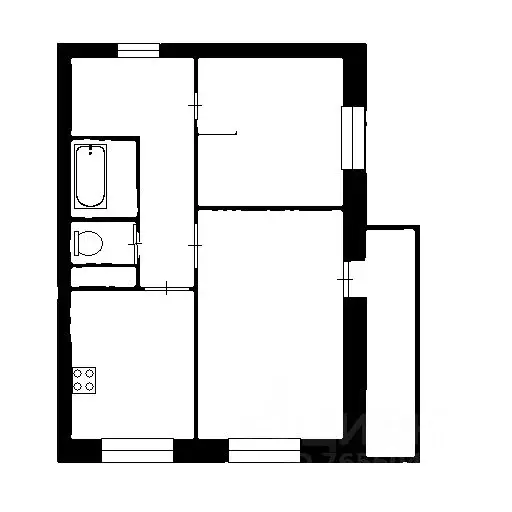 2-к кв. Башкортостан, Уфа Дагестанская ул., 10/1 (51.5 м) - Фото 2