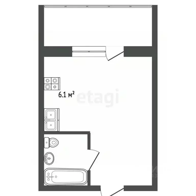 Студия Алтайский край, Барнаул ул. Имени В.Т. Христенко, 3 (26.1 м) - Фото 2