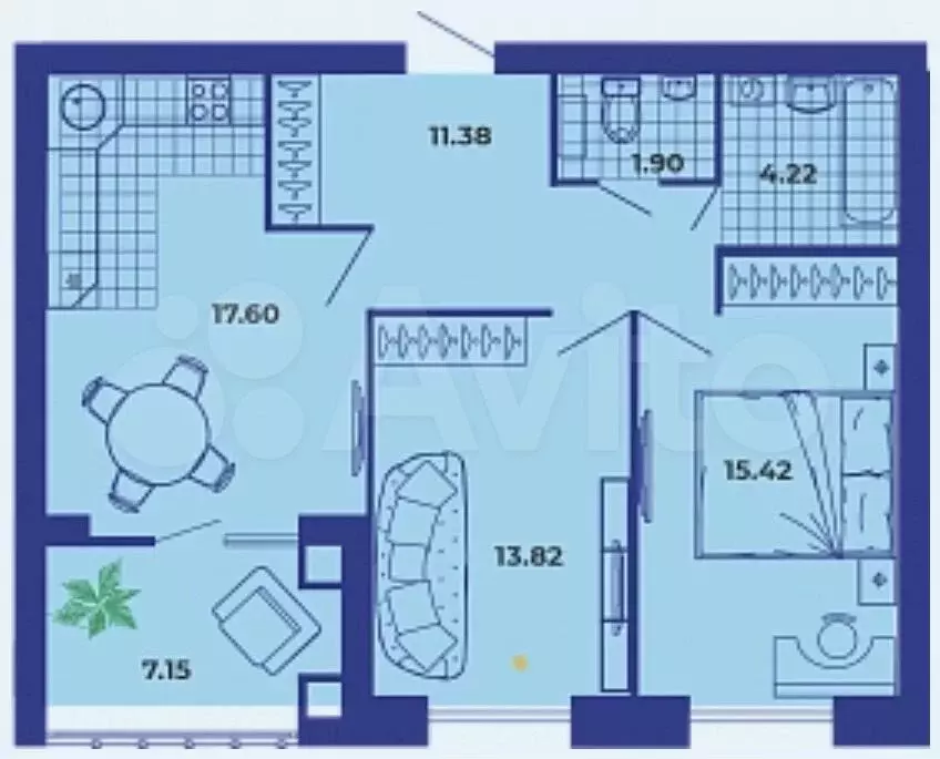 2-к. квартира, 72 м, 2/9 эт. - Фото 1