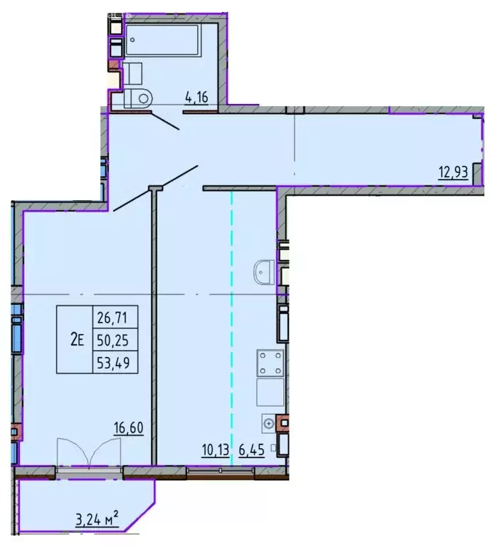 Квартира-студия: Шахты, улица Калинина, 10 (54.13 м) - Фото 0